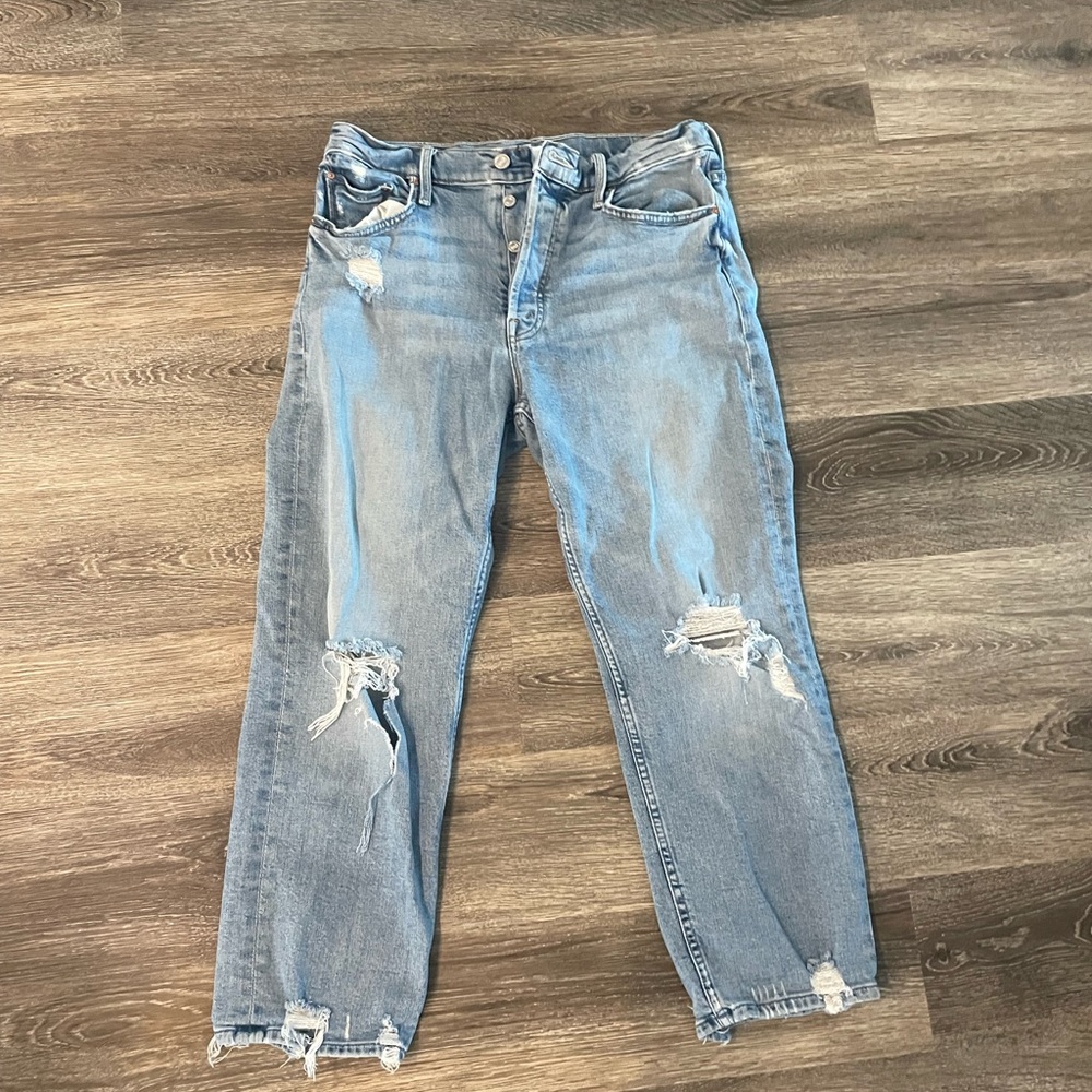 Mother High Rise Distressed Jeans